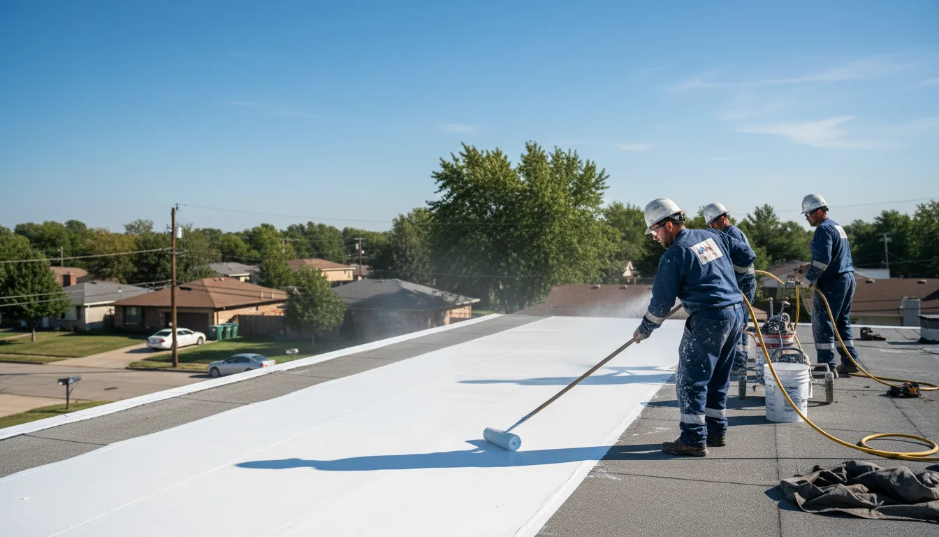 Commercial roof coating in Holcomb, MS near me